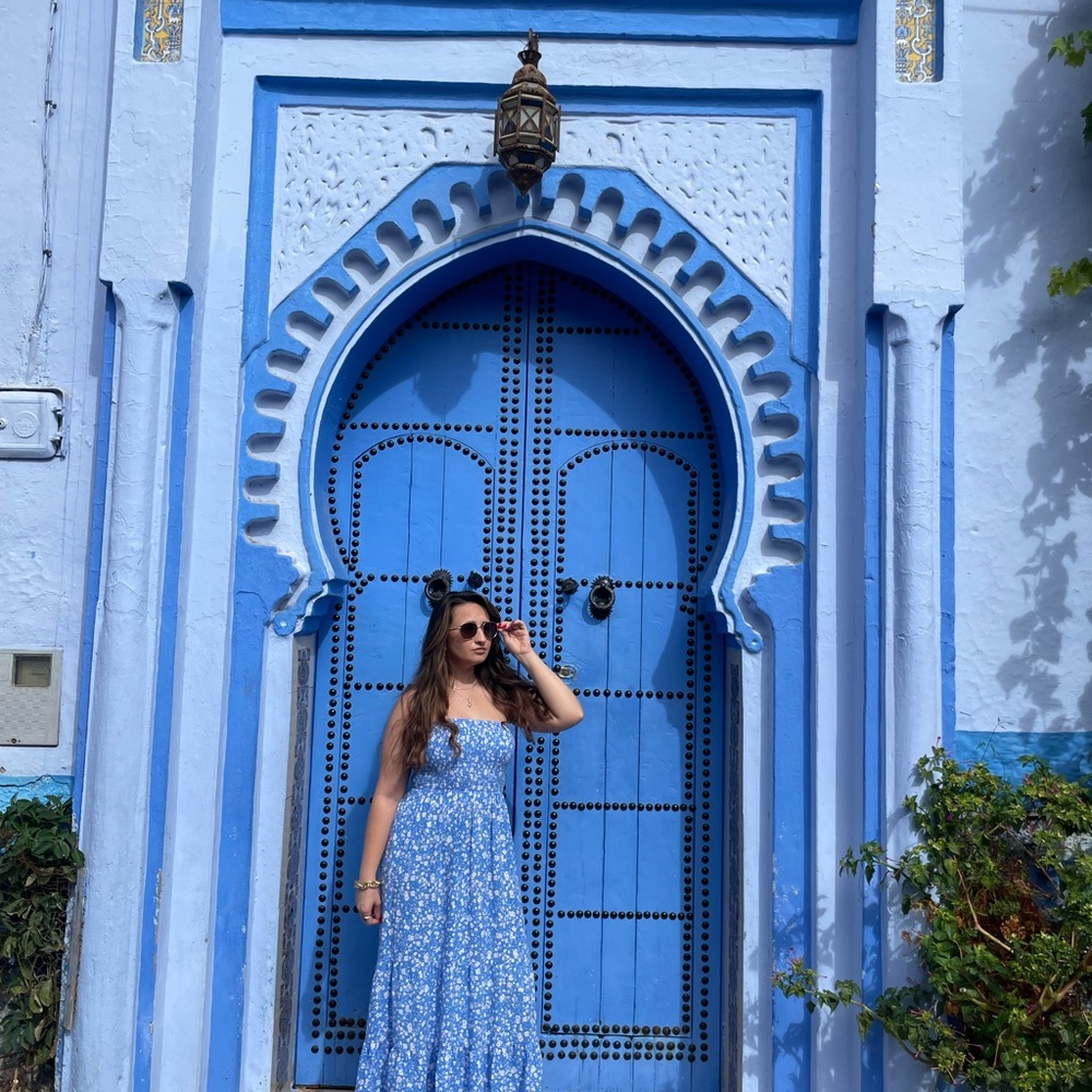 Blue Floral Maxi Dress